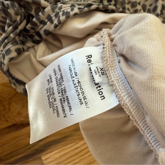 Reformation Leopard Sheer Sleeves Tomas Long Sleeve Mini Dress Sz XS - Picture 6 of 7